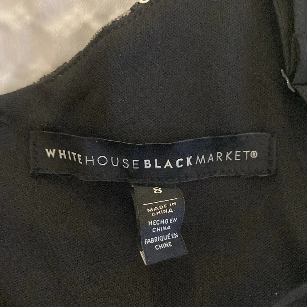 White House Black Market White Sequin Black Dress - Picture 6 of 16